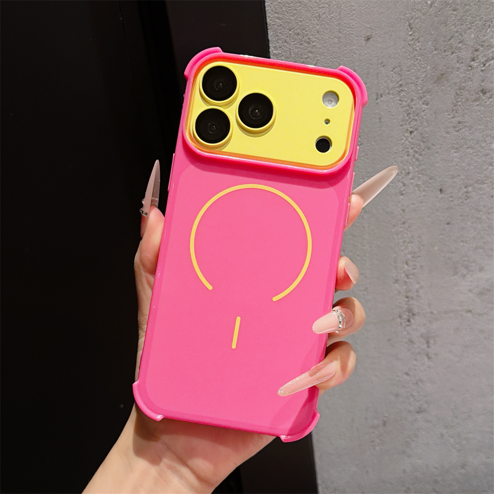 Apple Iphone 15 - غطاء هاتف مدرع بألوان متباينة لآيفون