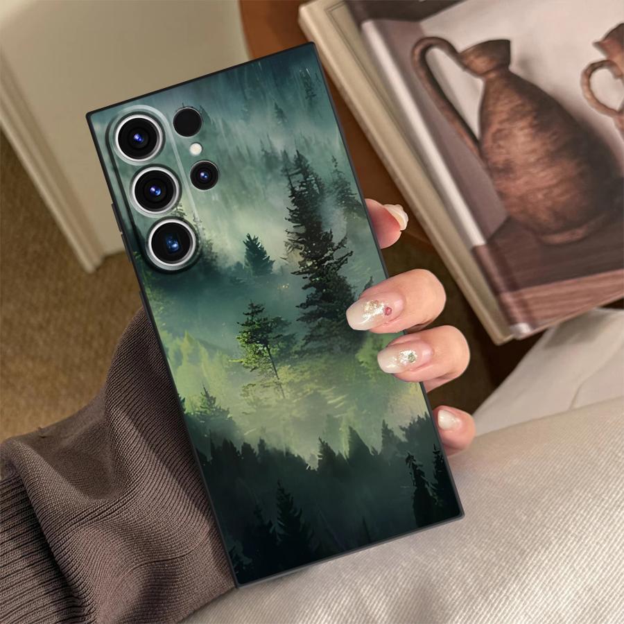Tablet And Accessories Case - غطاء هاتف بتصميم ضباب الغابة لسامسونج