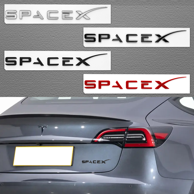Tesla Tablet Accessories - ثلاثية الأبعاد ABS شعار رسائل سيارة