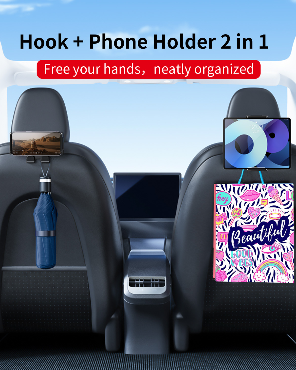 Hipacol-مثبت لمقعد السيارة الخ - مراجعة Tesla Tablet Accessories وسعره