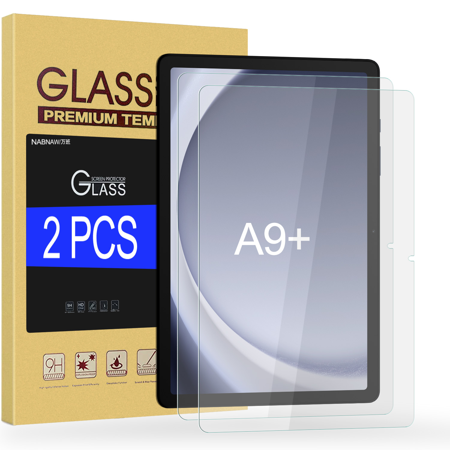 2 قطع HD واقي للشاشة مقاوم للخ - مراجعة Galaxy Tablet Accessories وسعره