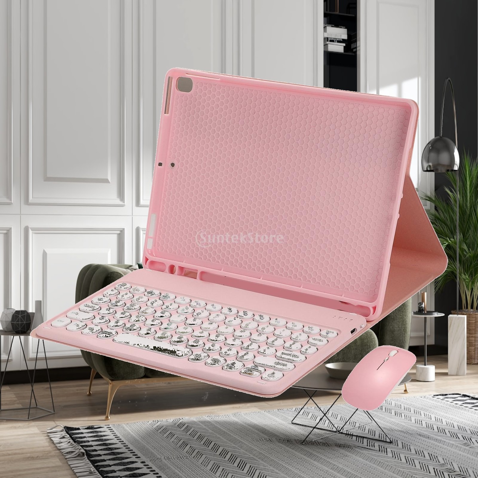 حافظة مع لوحة مفاتيح وماوس لجه - مراجعة Samsung Tablet Accessories Pen وسعره