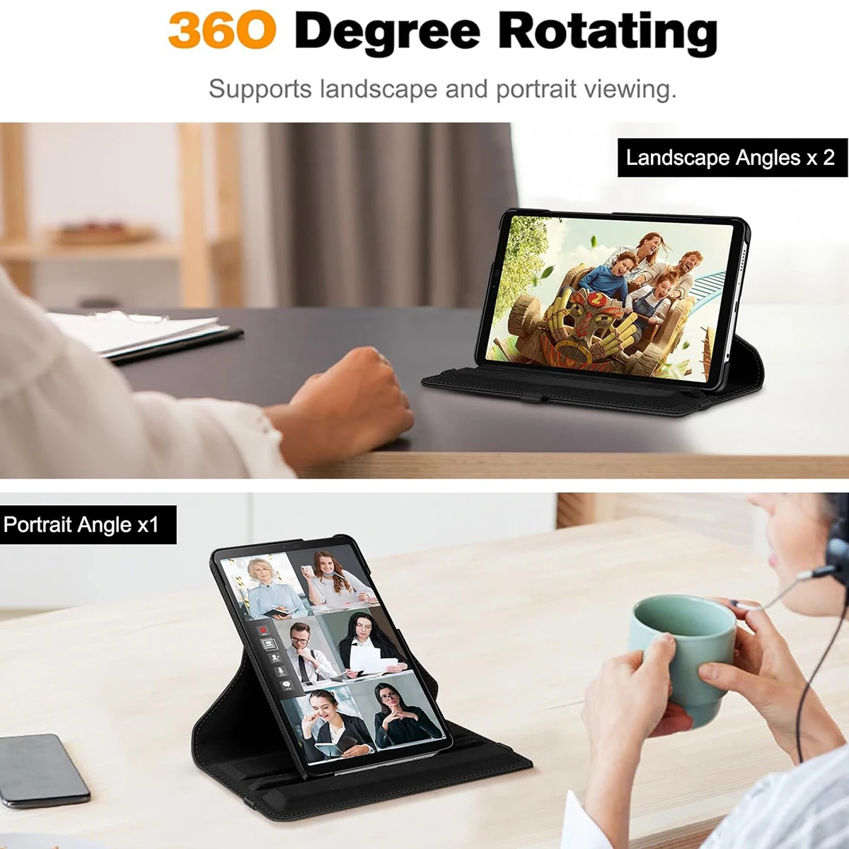 غطاء دوار لجهاز سامسونج جالاكس - مراجعة Tablet A9 Accessories وسعره