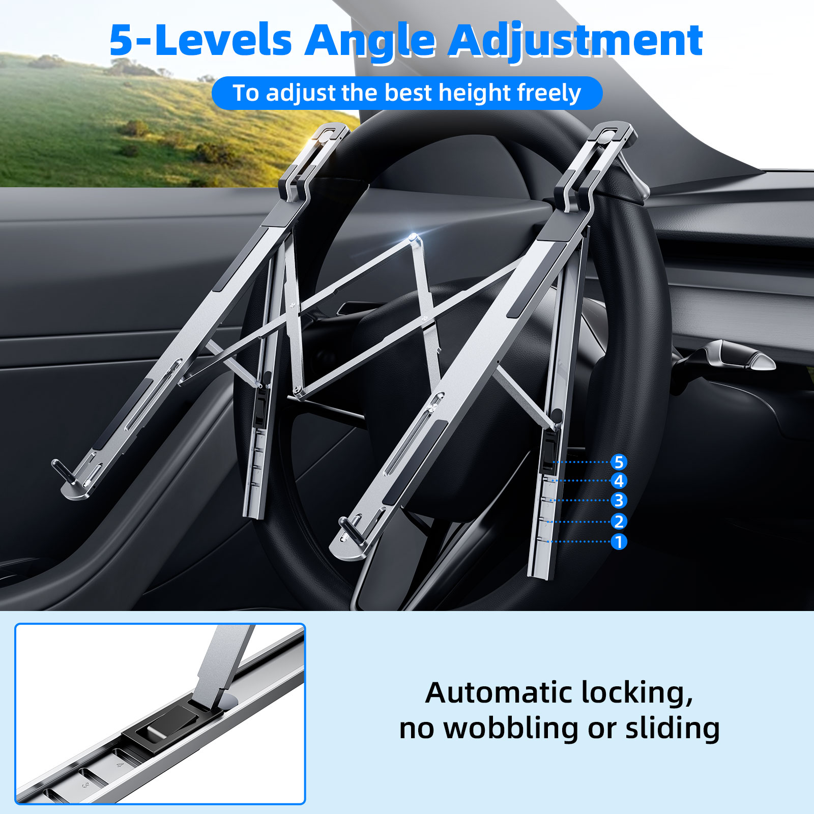حامل كمبيوتر محمول للسيارة من  - مراجعة Tesla Tablet Accessories وسعره