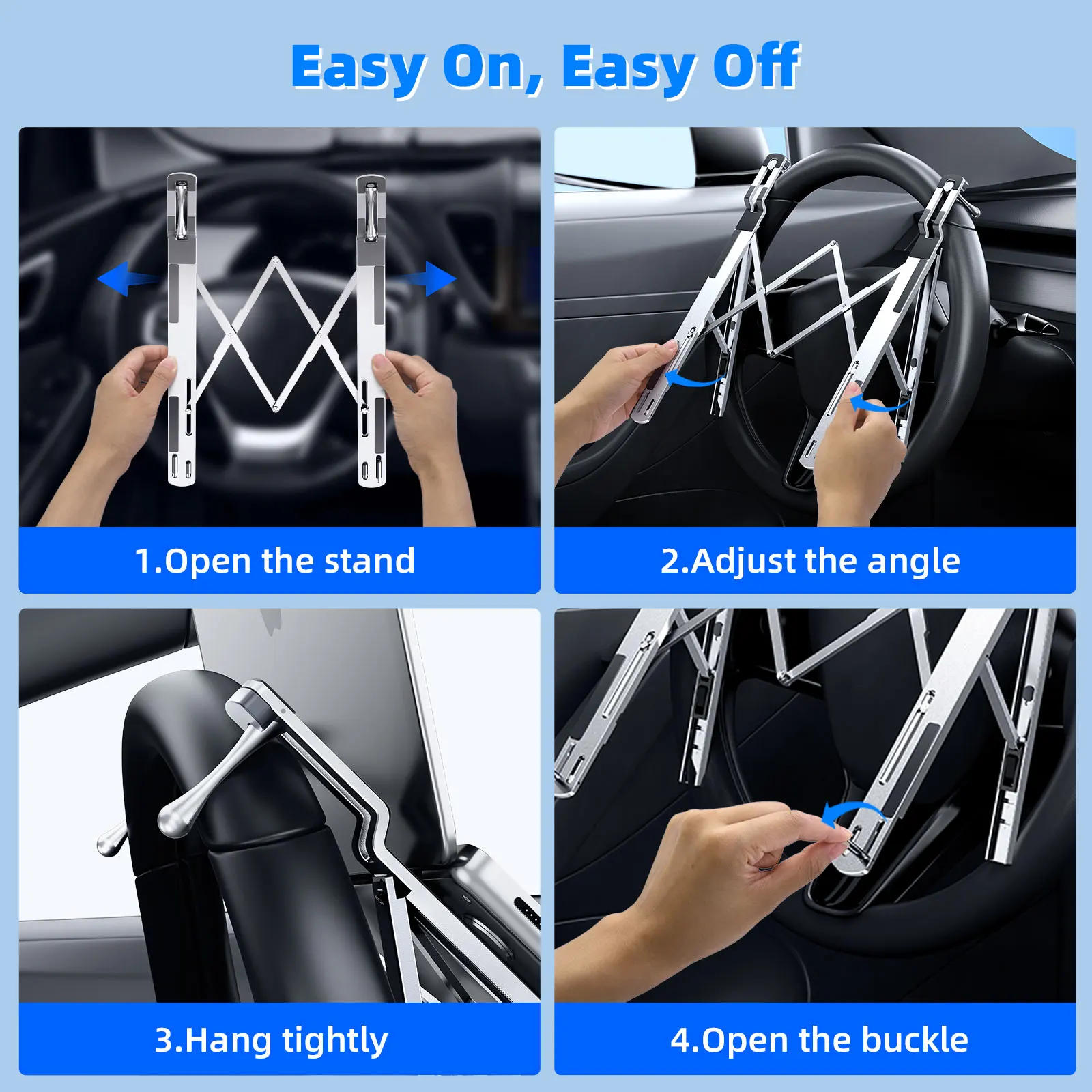 حامل كمبيوتر محمول للسيارة من  - مراجعة Tesla Tablet Accessories وسعره