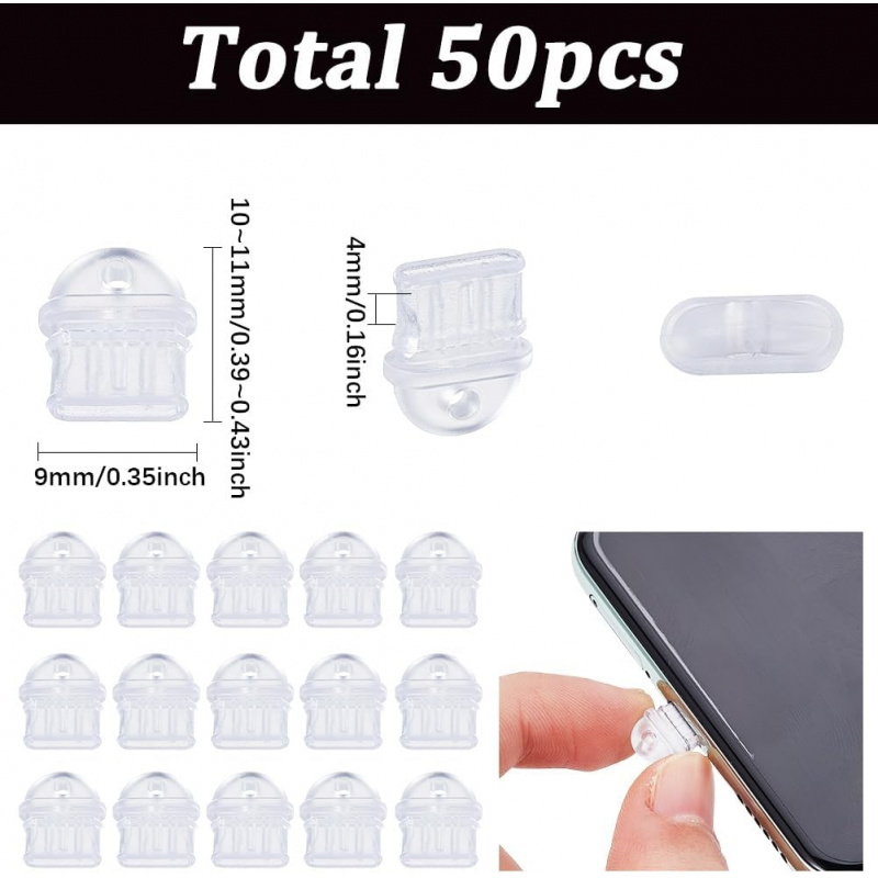 50 قطعة من أغطية منفذ الشحن ال - مراجعة Tablet Cover Accessories وسعره