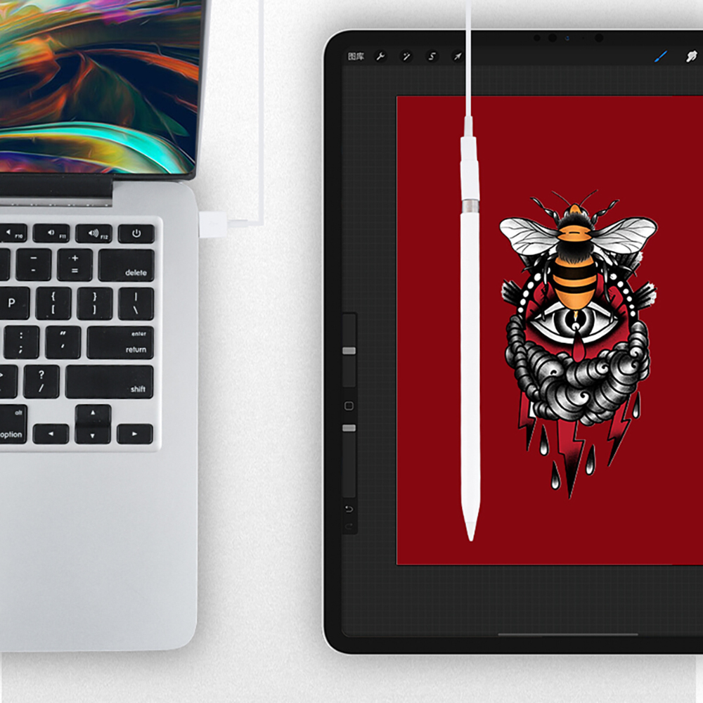 شاحن موصل لأقلام أبل التي تعمل - مراجعة Tablet Stylus Accessories وسعره