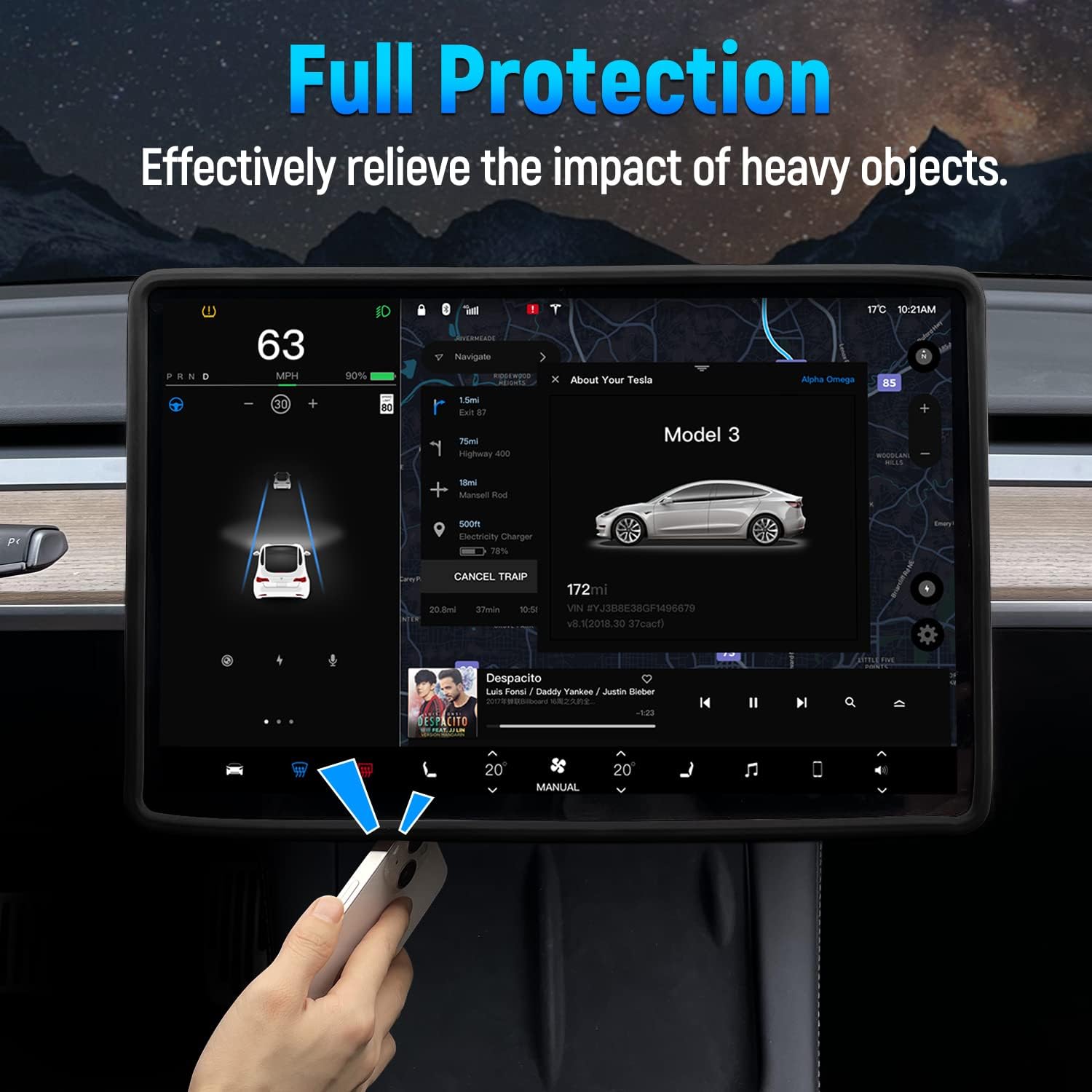 ل تسلا نموذج 3 Y هايلاند واقي  - مراجعة Tesla Tablet Accessories وسعره